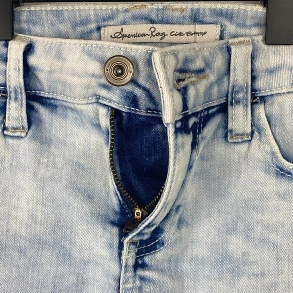 American Rag Denim Shorts Womens Size 0 Light Blue Pockets Summer Casual Shorts - Picture 7 of 11